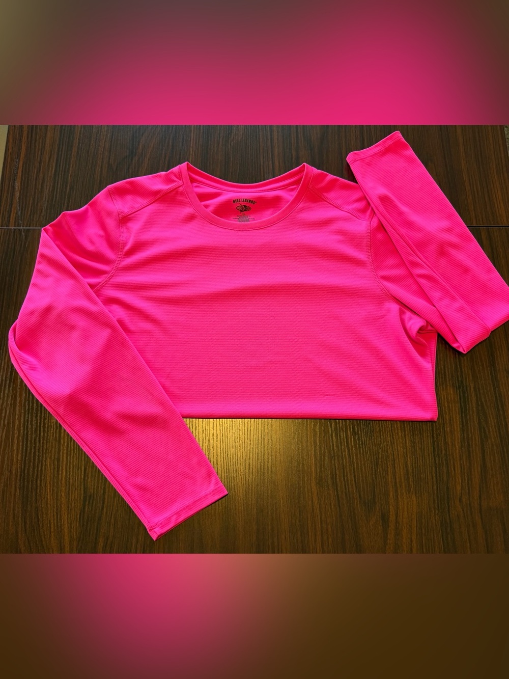 Reel Legends Women’s Neon Pink Long Sleeve Active Top Size XL